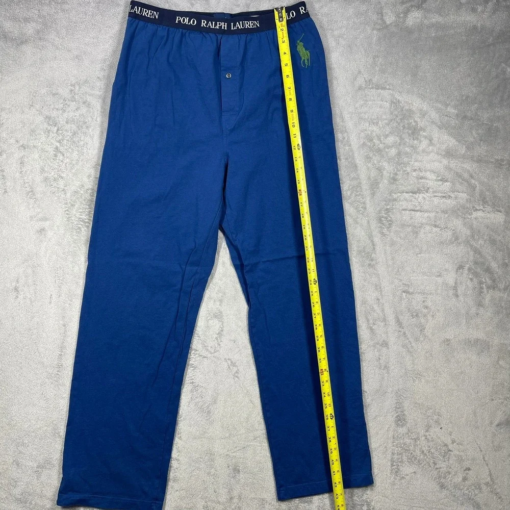 Polo Ralph Lauren Pajama Pants Mens Large Blue Cotton Big Pony‎ Logo